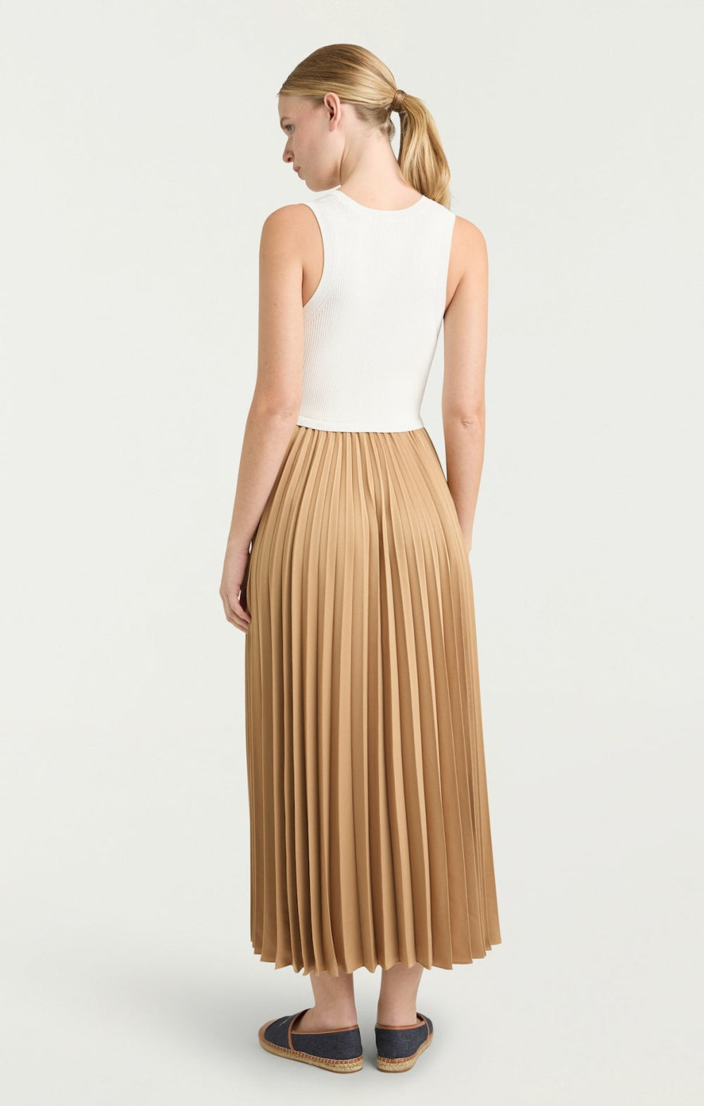 Women Parma Dress White/Brown Sugar