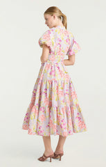 Women Midnight Tulips Maggio Dress Pale Lavender Multi