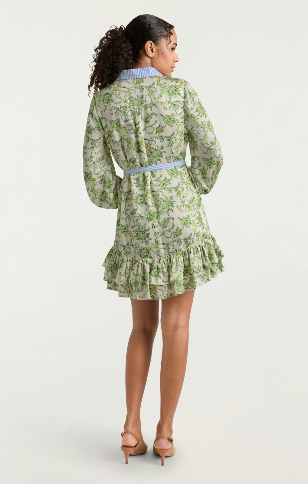 Women Ivy Paisley Tirza Dress Ivory Multi/Blue Hydrangea