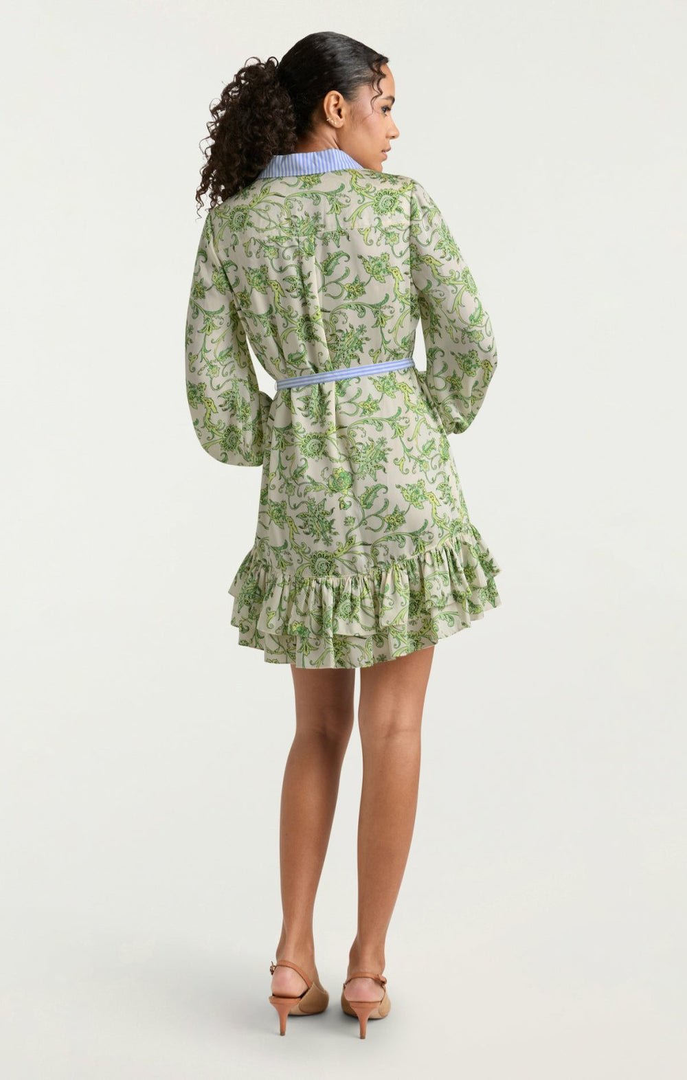 Women Ivy Paisley Tirza Dress Ivory Multi/Blue Hydrangea
