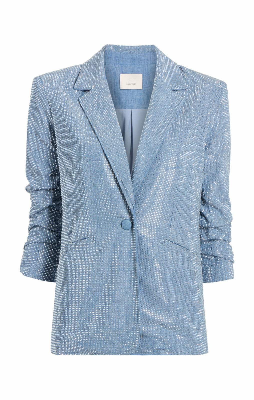 Women Chambray Heatset Kylie Jacket Medium Blue