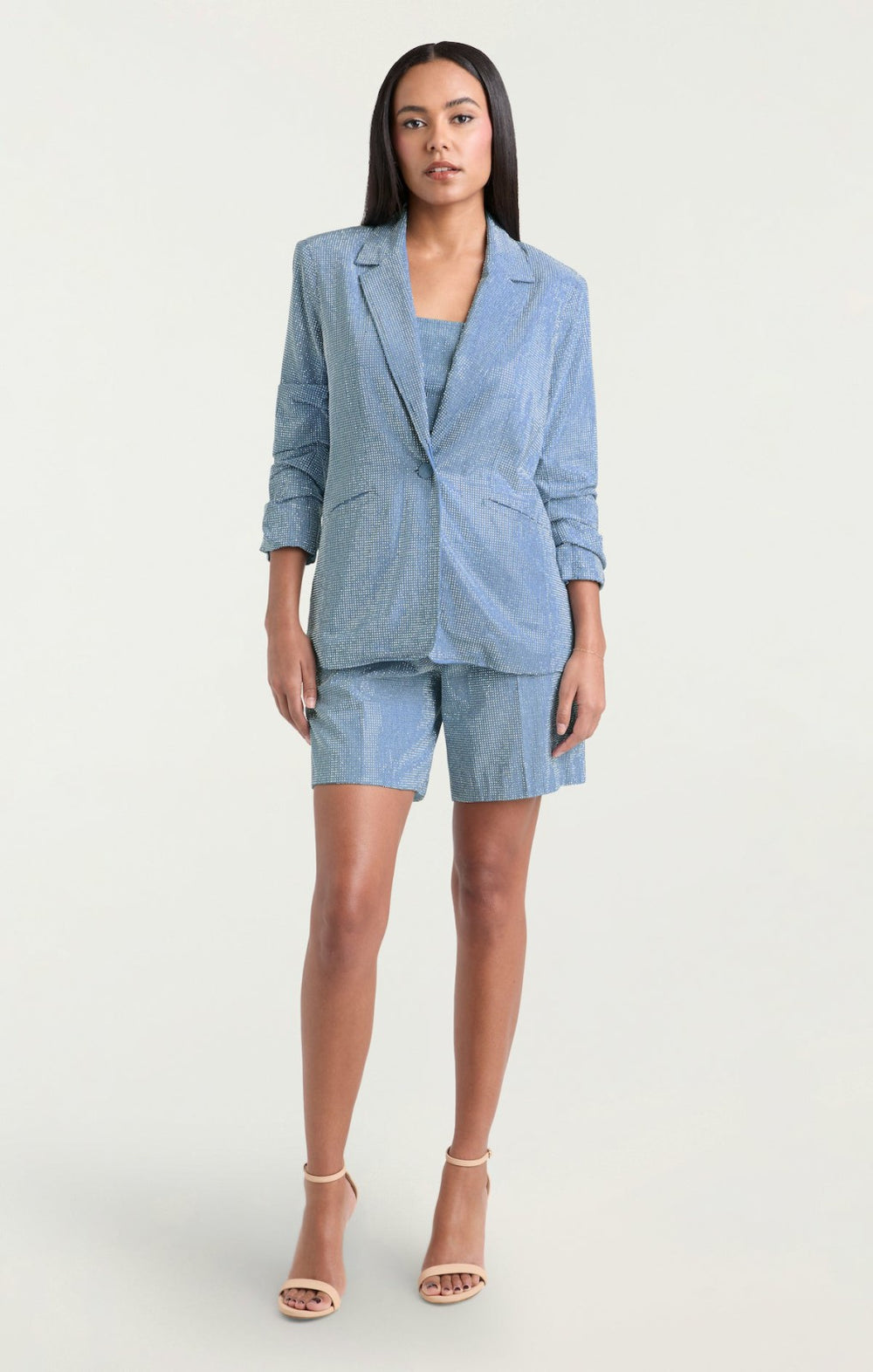 Women Chambray Heatset Kylie Jacket Medium Blue