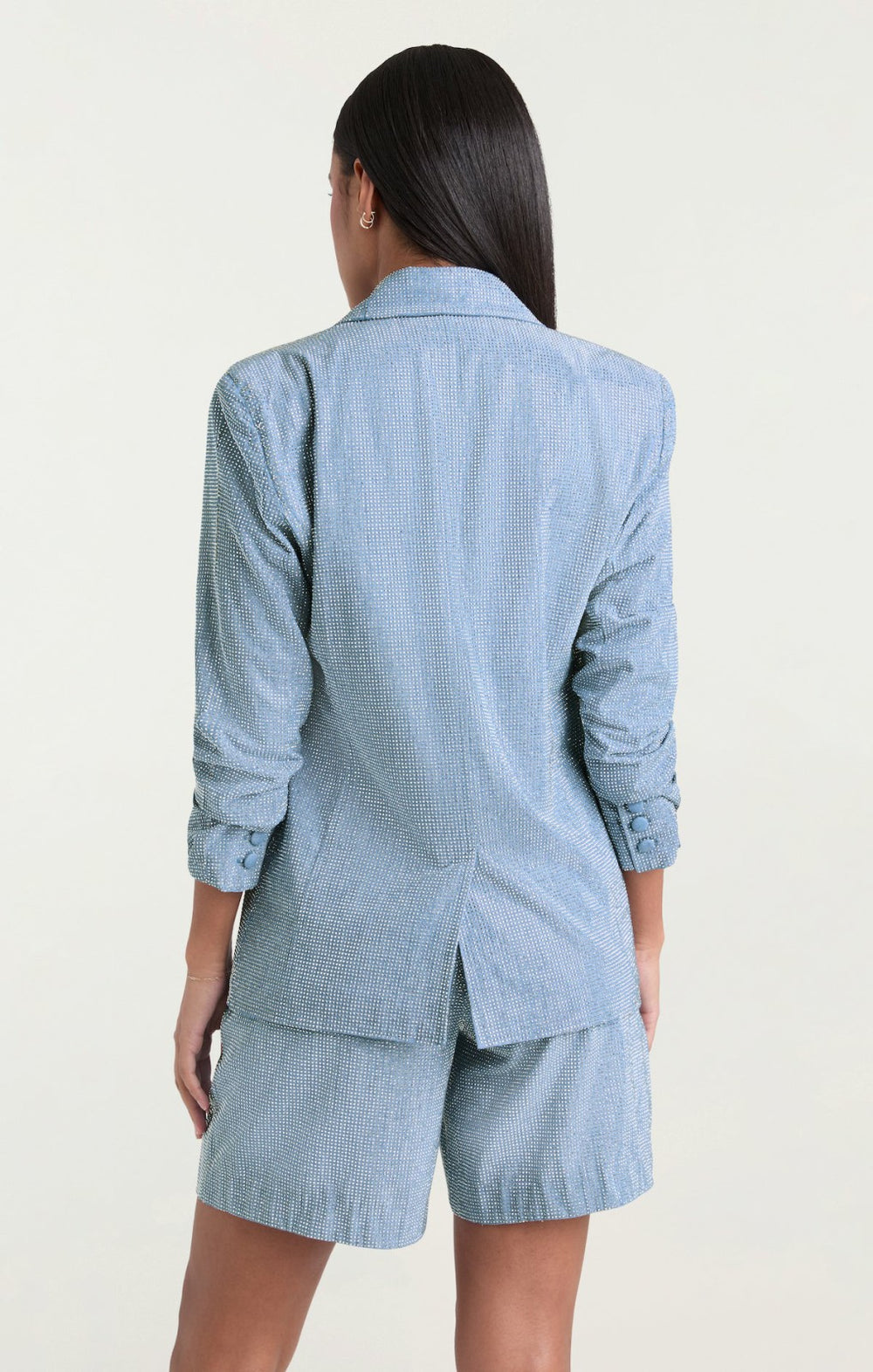 Women Chambray Heatset Kylie Jacket Medium Blue