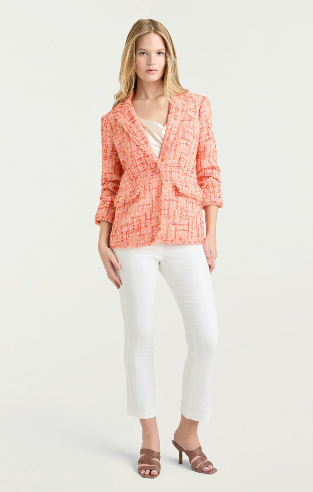 Women Lucie Boucle Khloe Blazer Pink Poppy Multi