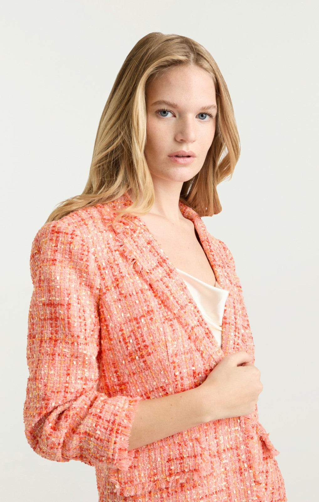 Women Lucie Boucle Khloe Blazer Pink Poppy Multi