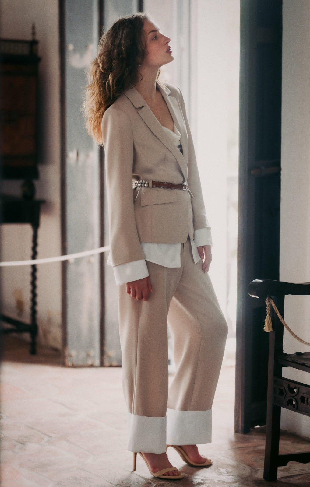 Women Vittoria Jacket Khaki/White