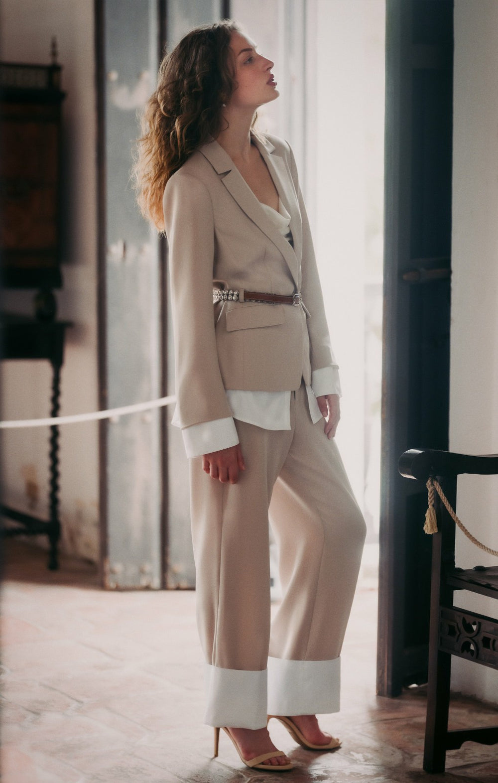 Women Vittoria Jacket Khaki/White