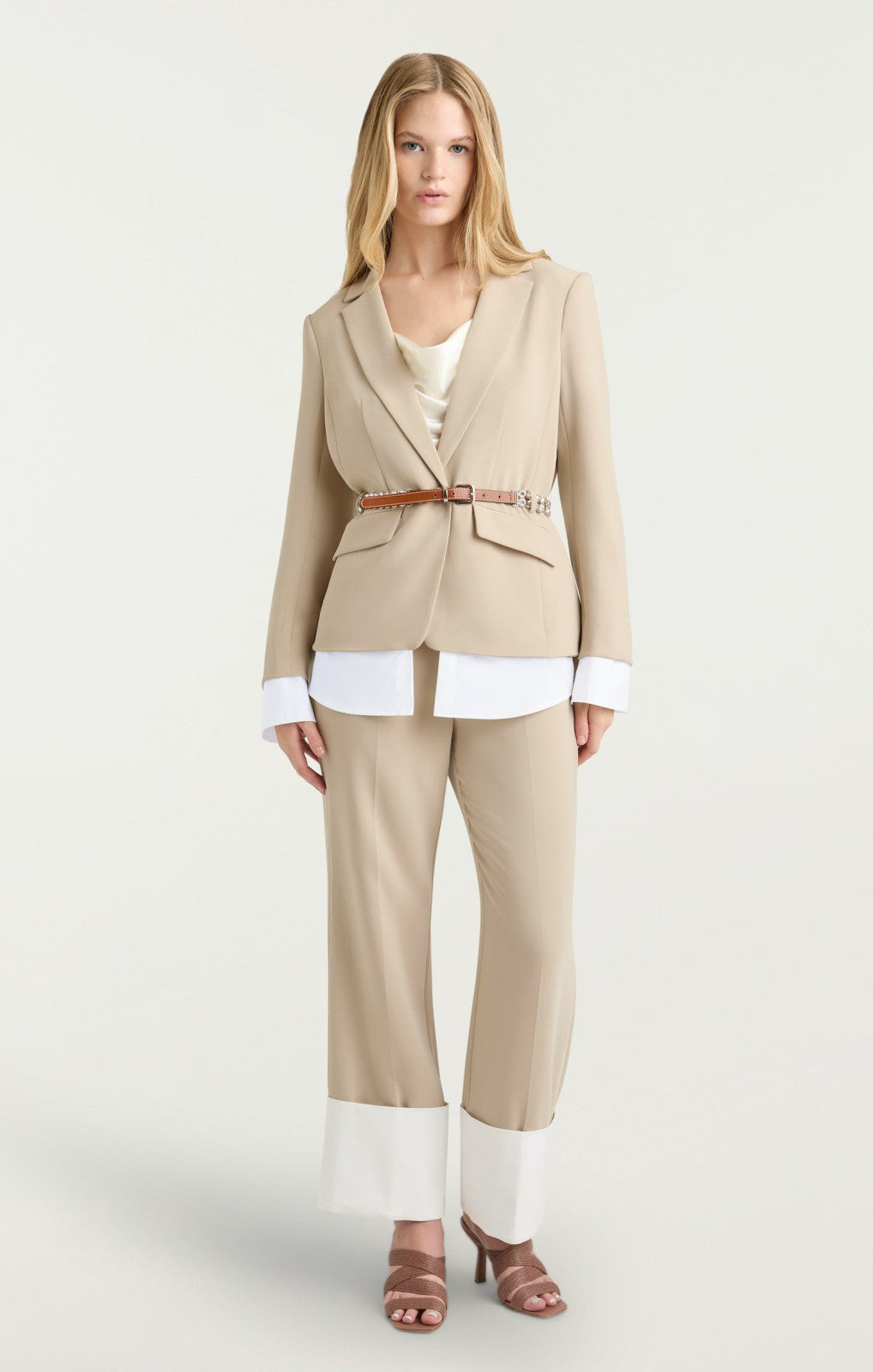 Women Vittoria Jacket Khaki/White