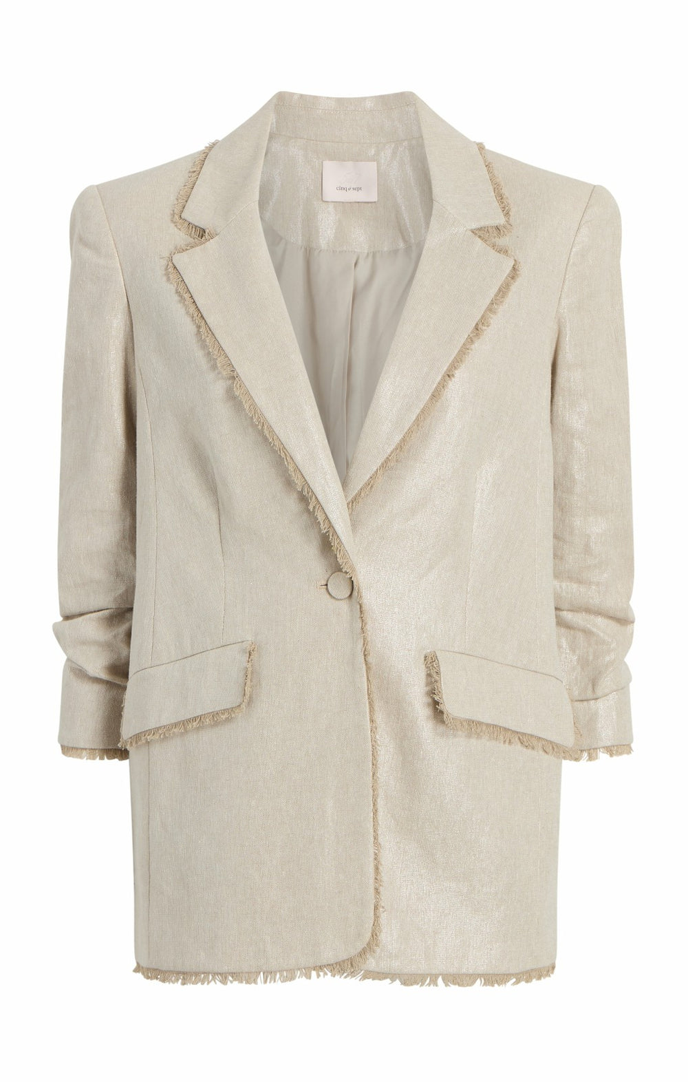 Women Lurex Linen Kylie Blazer Plaster