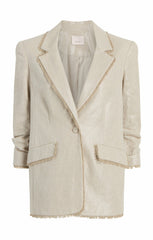 Women Lurex Linen Kylie Blazer Plaster