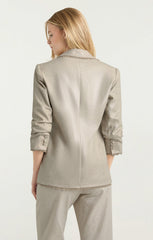 Women Lurex Linen Kylie Blazer Plaster