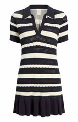 Women Clementine Knit Polo Dress Navy/Ivory