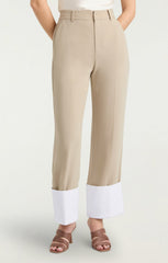 Women Maesa Pant Khaki/White