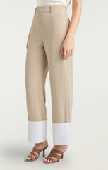 Women Maesa Pant Khaki/White