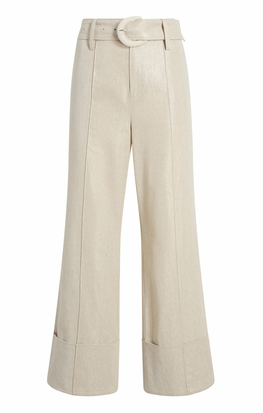 Women Lurex Linen Vassi Pant Plaster