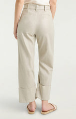 Women Lurex Linen Vassi Pant Plaster