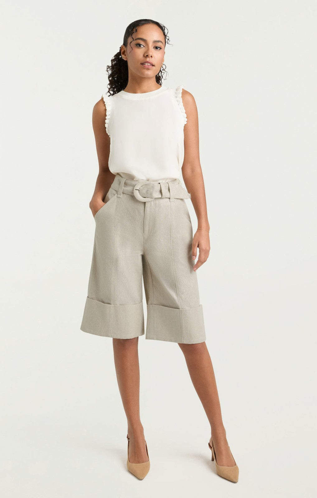 Women Lurex Linen Vassi Short Plaster