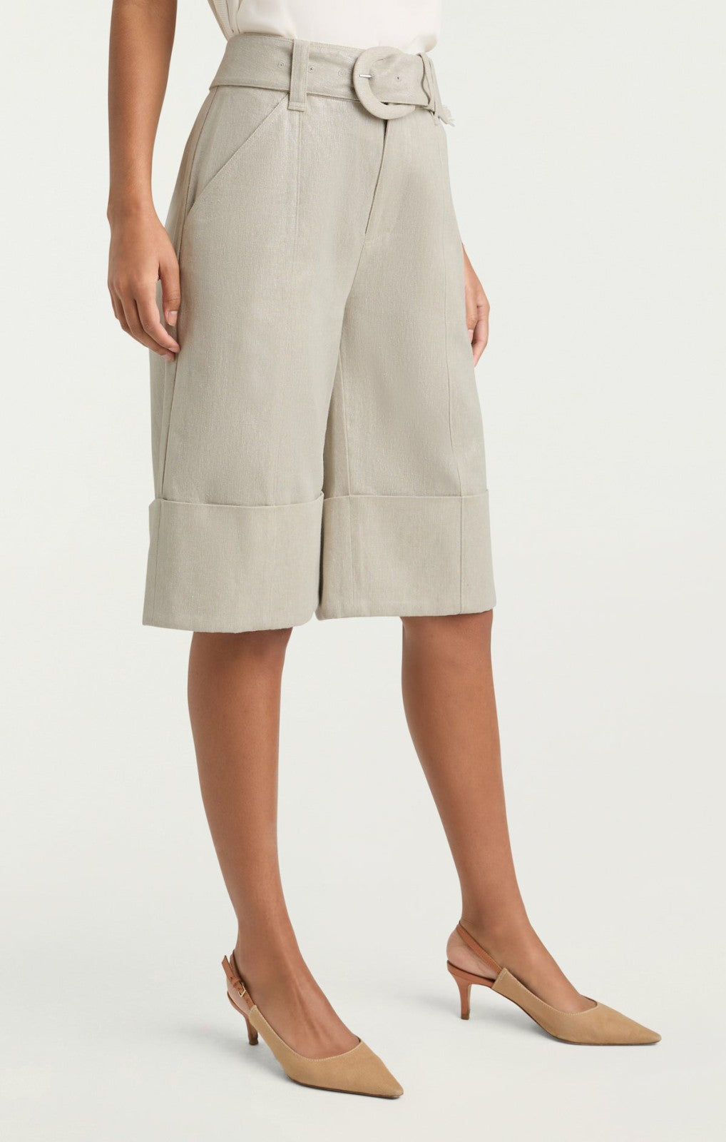 Women Lurex Linen Vassi Short Plaster