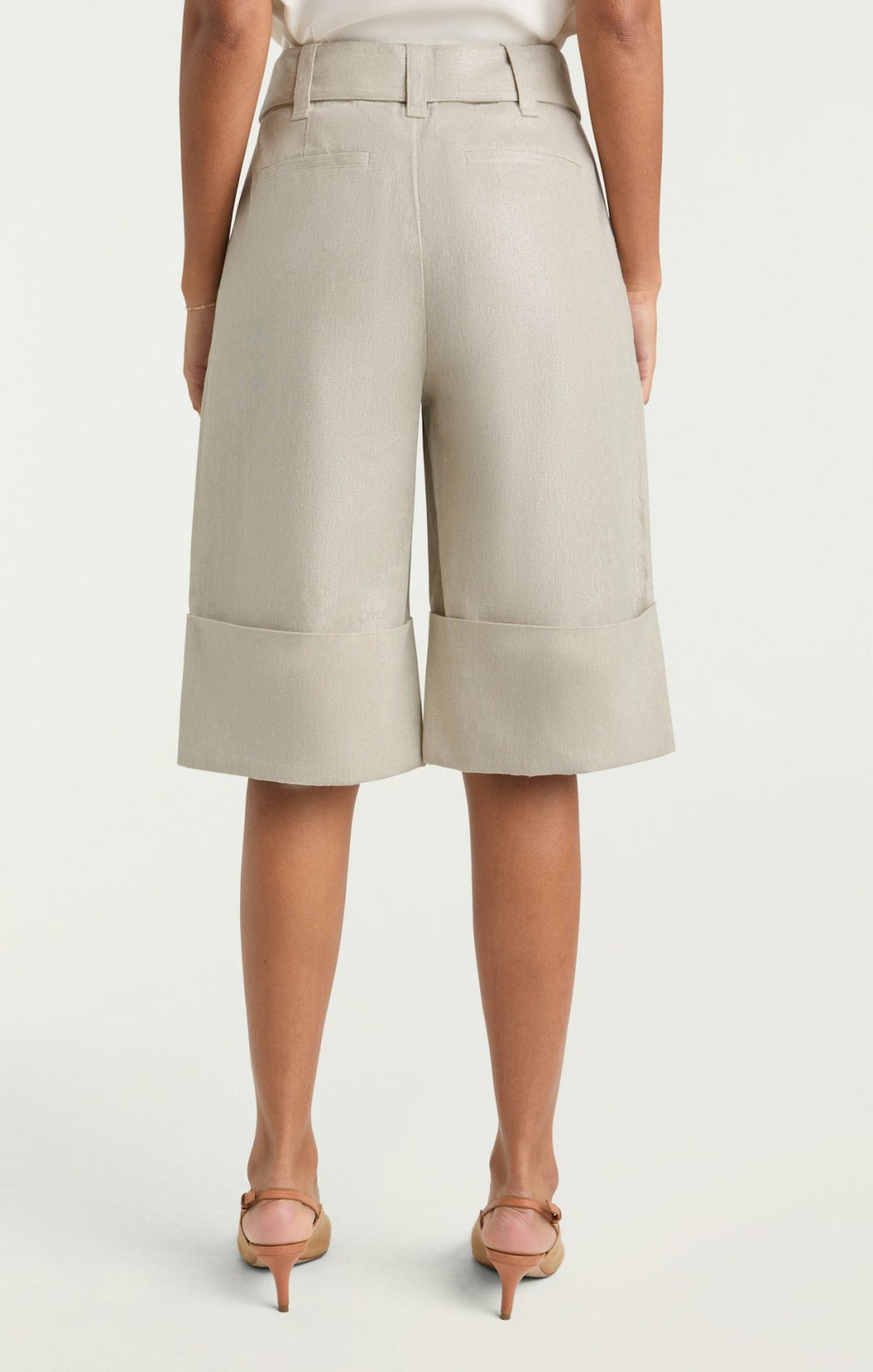 Women Lurex Linen Vassi Short Plaster