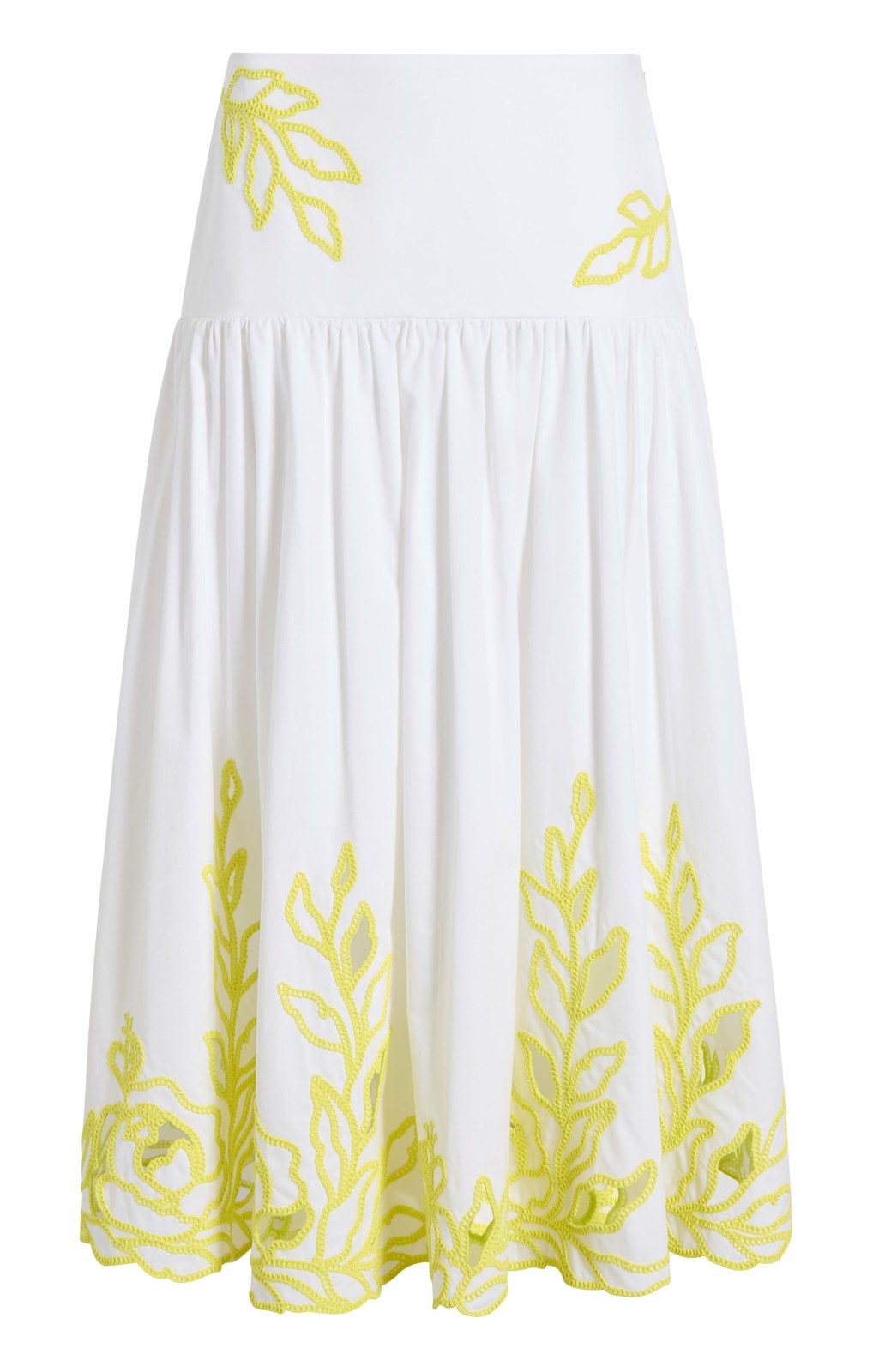 Women Trailing Peonies Tilda Skirt White/Golden Glow