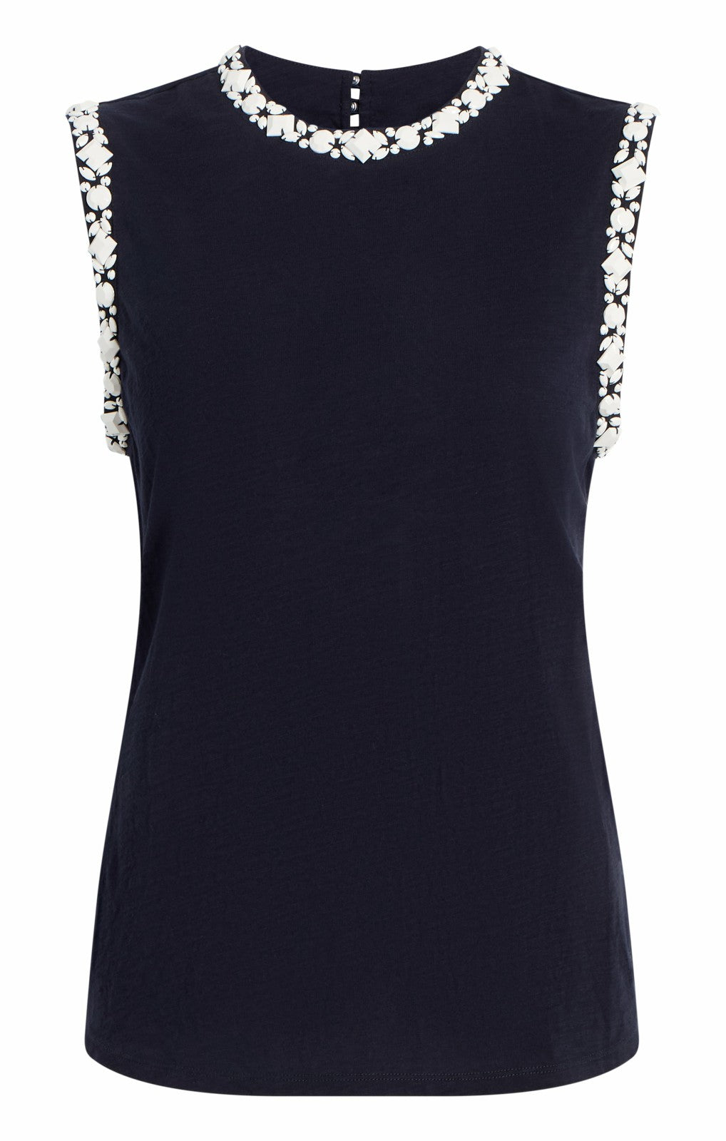 Women Opaque Stone Blaine Tee Navy/White