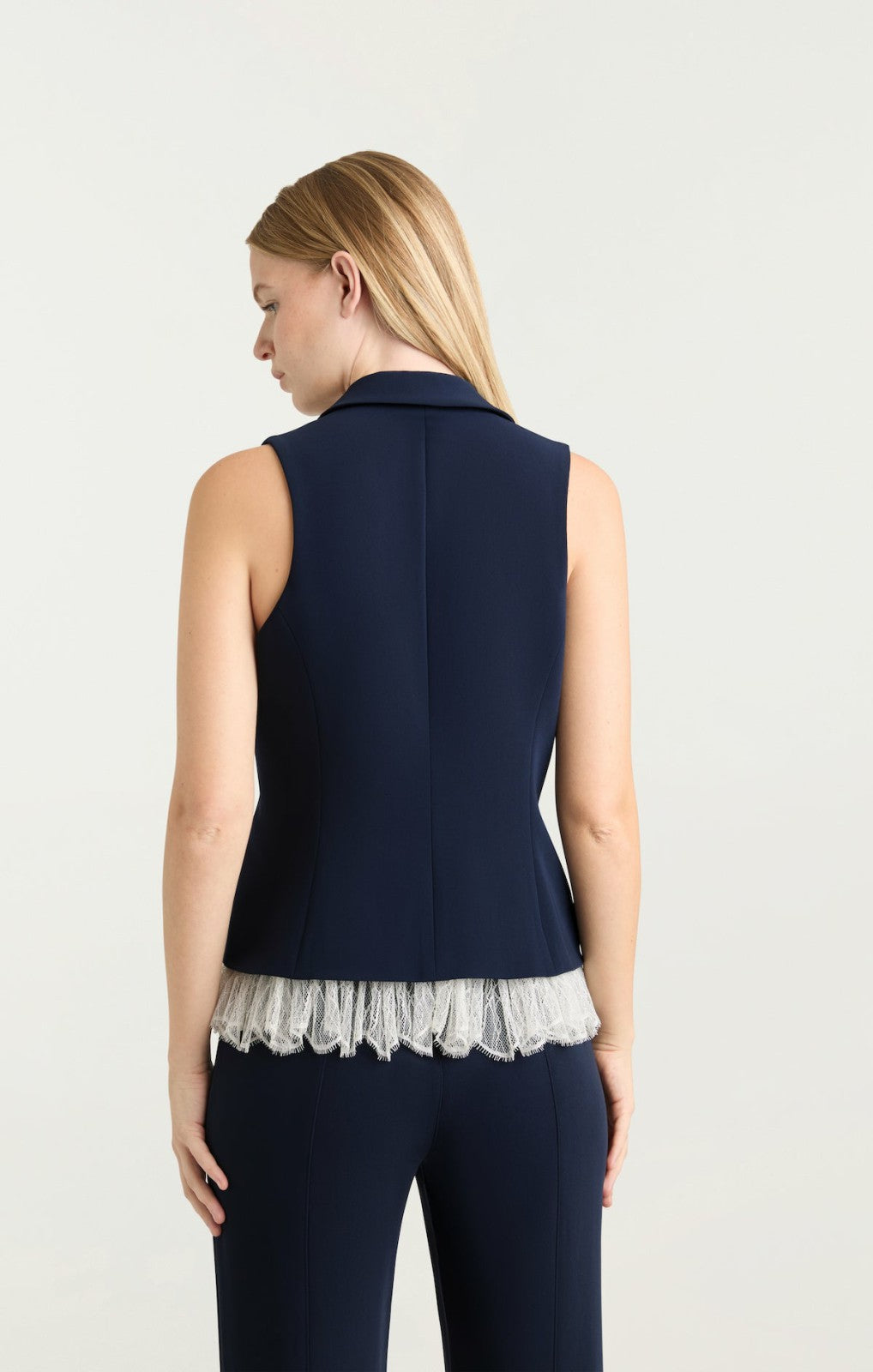 Women Roxie Vest Navy/Ivory