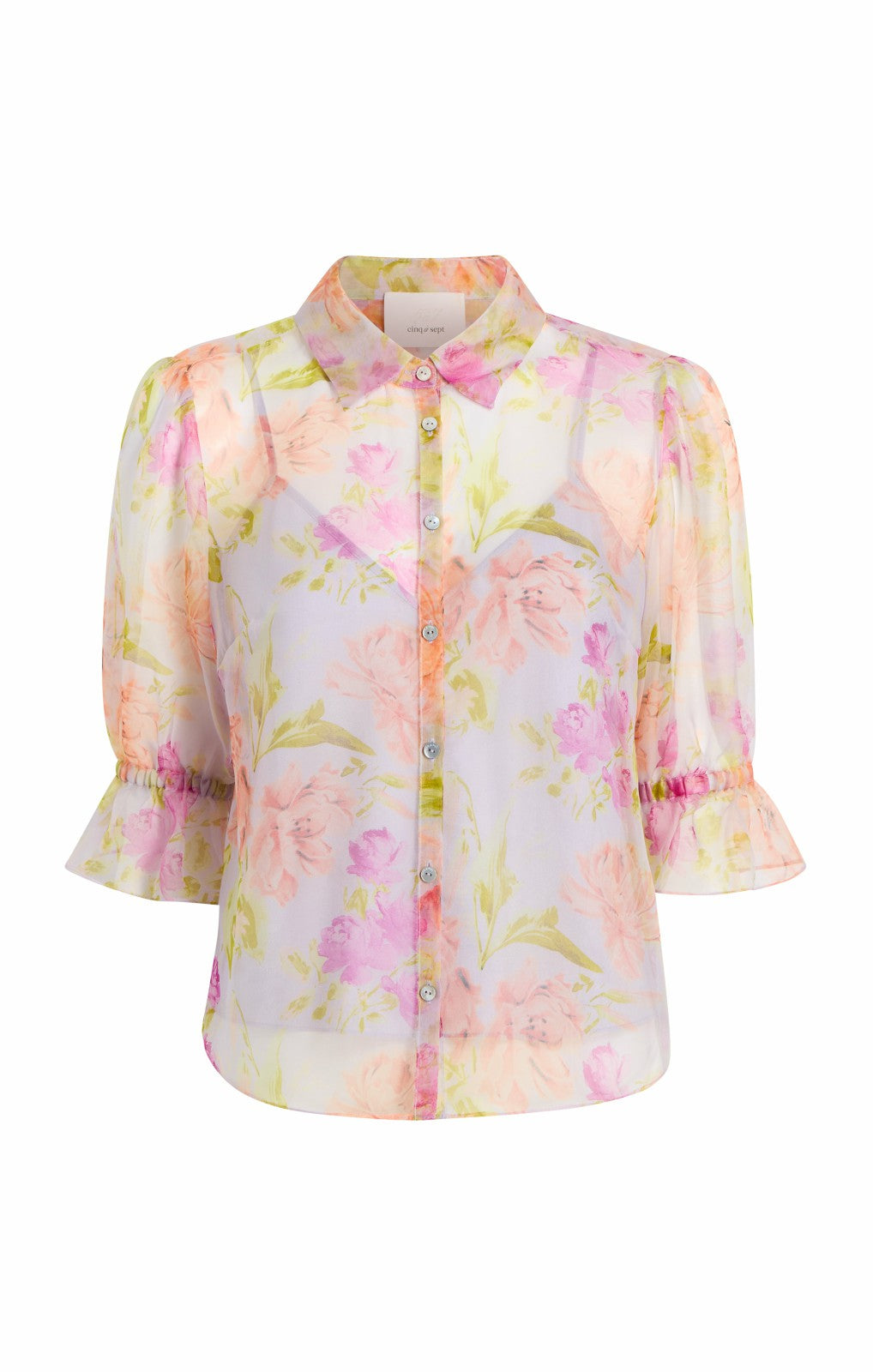 Women Midnight Tulips Fiona Top Pale Lavender Multi