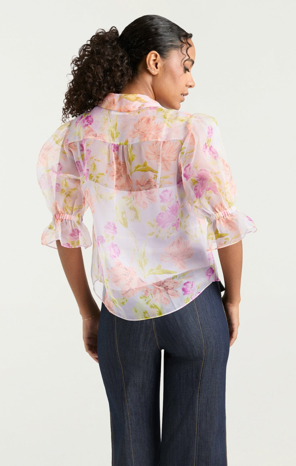 Women Midnight Tulips Fiona Top Pale Lavender Multi