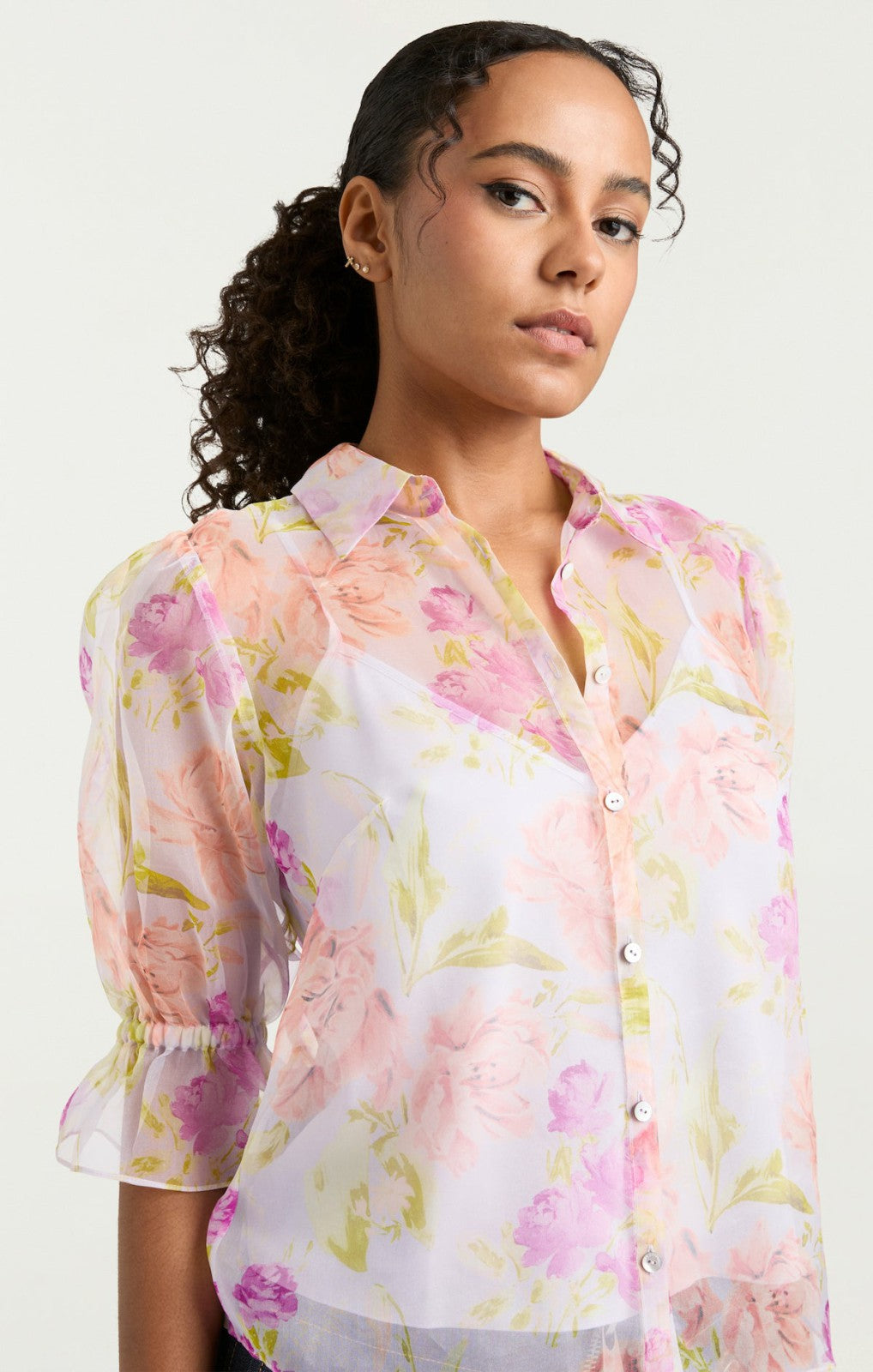 Women Midnight Tulips Fiona Top Pale Lavender Multi