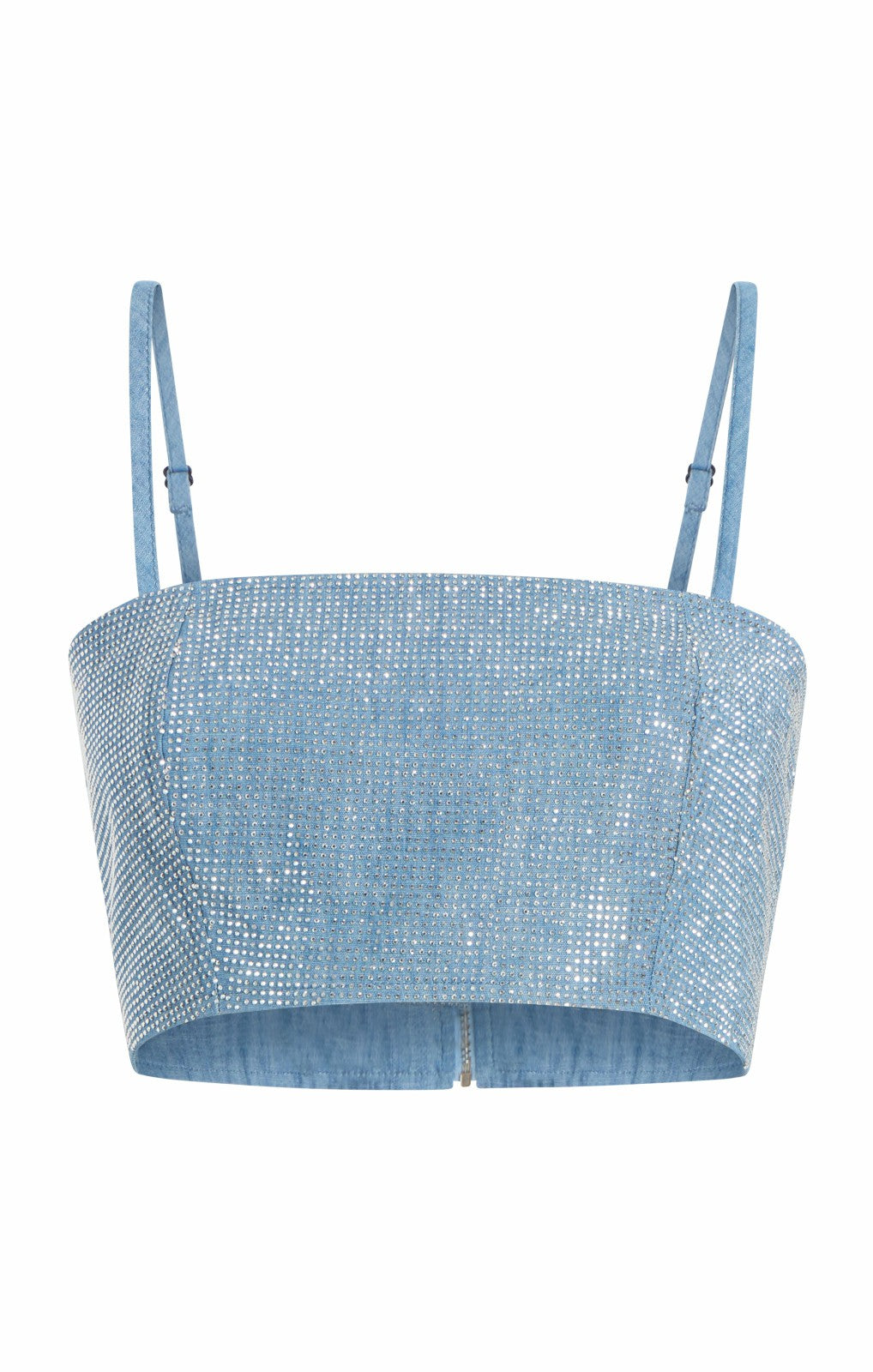 Women Chambray Heatset Nikki Top Medium Blue