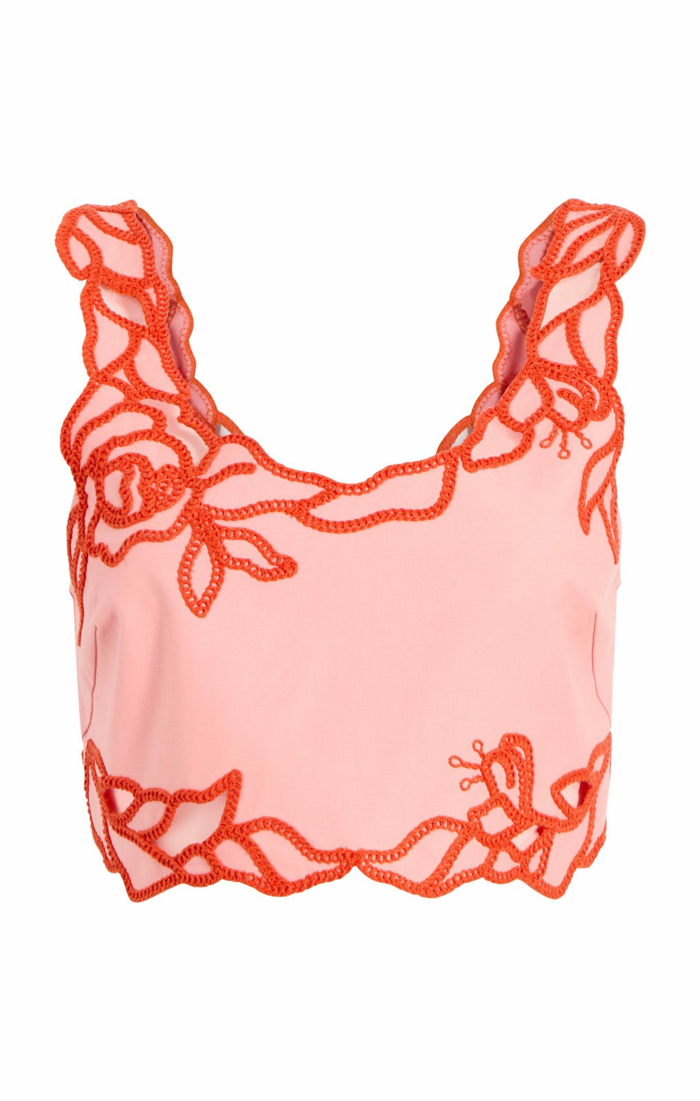 Women Trailing Peonies Bonita Top Pink Poppy/Coral Orange