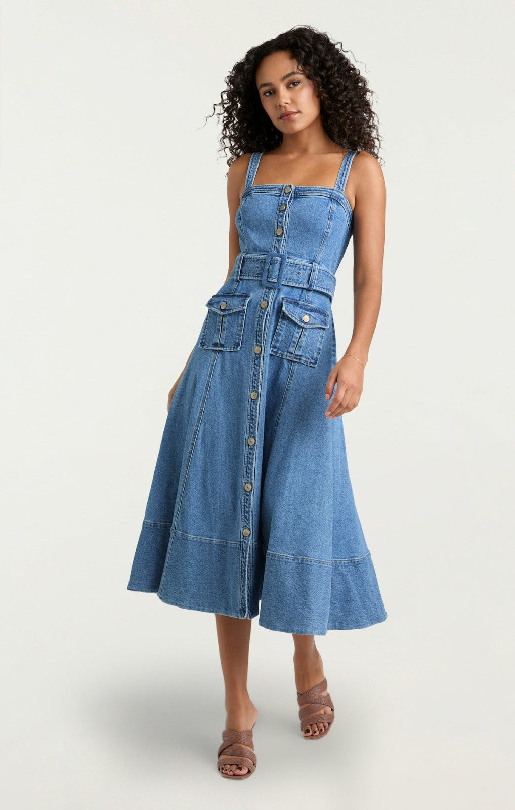 Women Denim Vega Dress Blue Haze