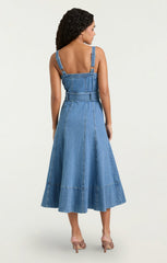 Women Denim Vega Dress Blue Haze