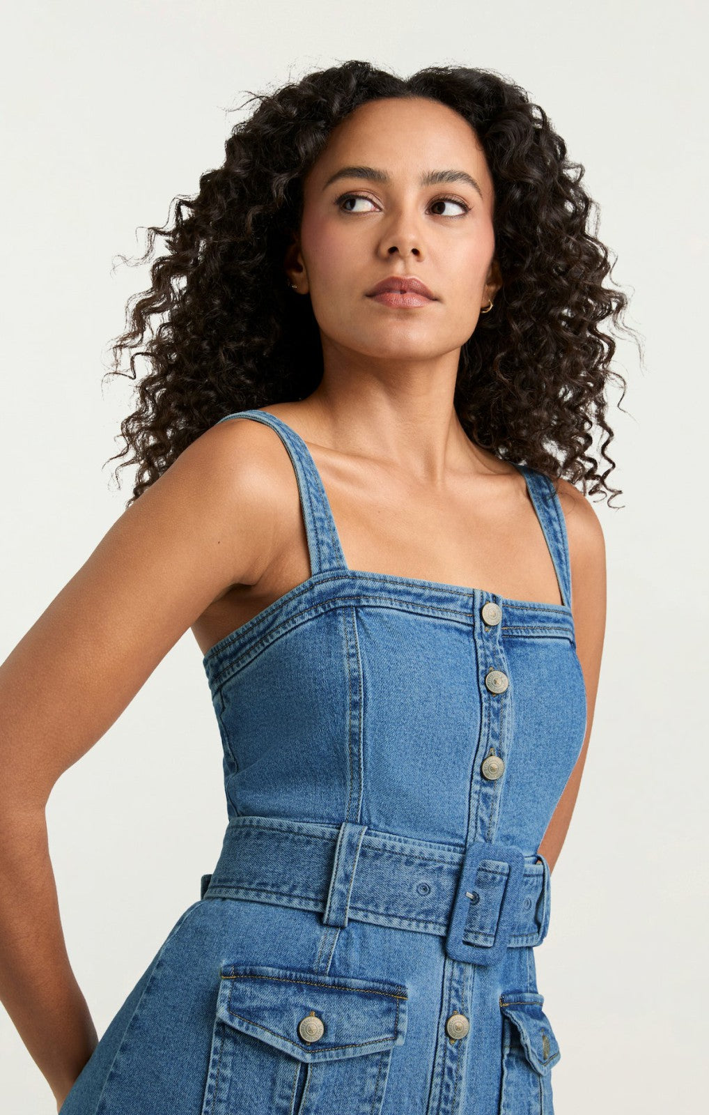 Women Denim Vega Dress Blue Haze