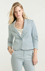 Women Two Tone Melange Le Petit Khloe Blazer Kettle Pond/White