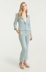 Women Two Tone Melange Le Petit Khloe Blazer Kettle Pond/White