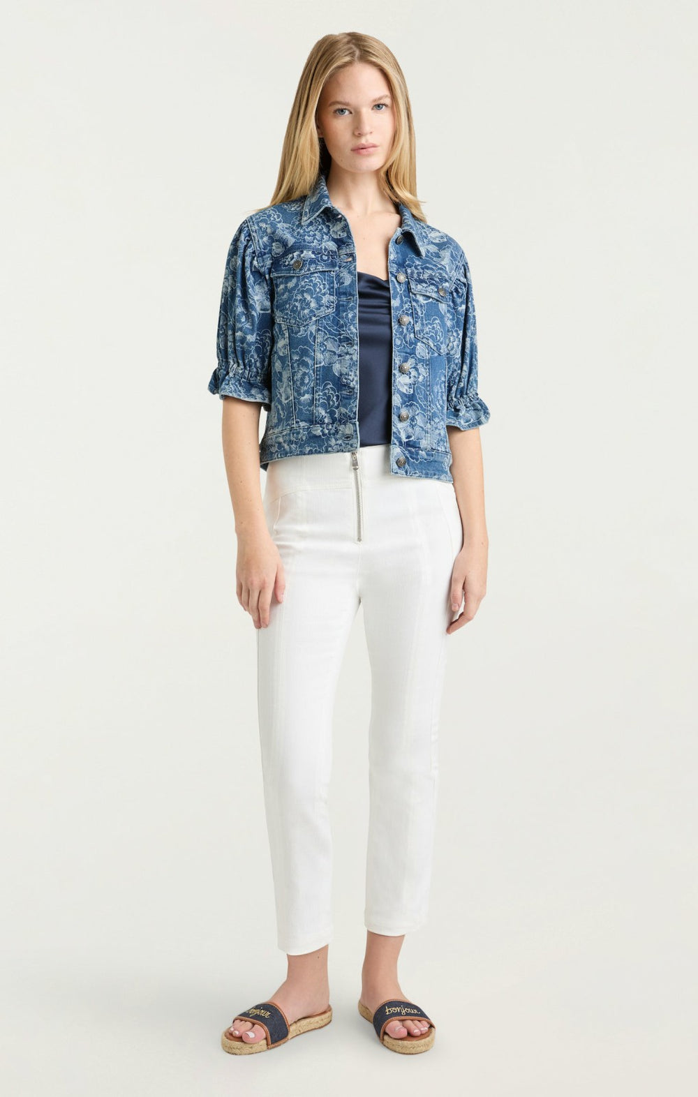 Women Sketchbook Floral Sylvain Jacket Indigo/White