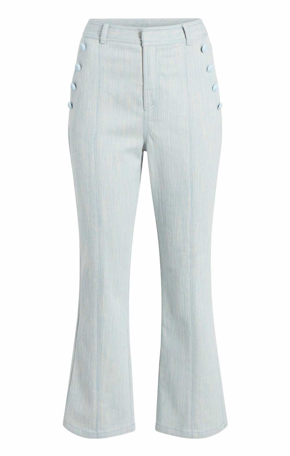 Women Two Tone Melange Linda Pant Kettle Pond/White
