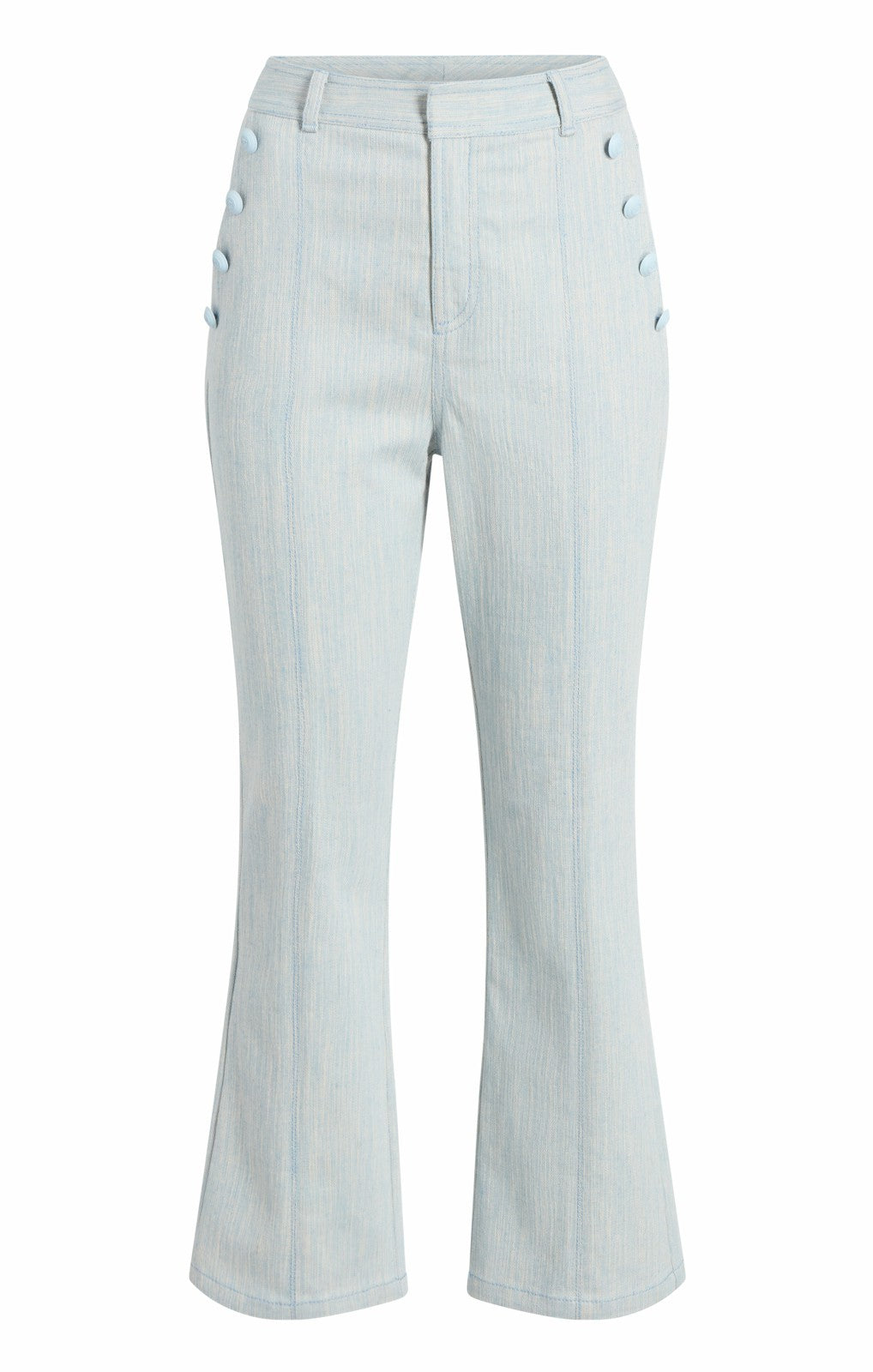 Women Two Tone Melange Linda Pant Kettle Pond/White