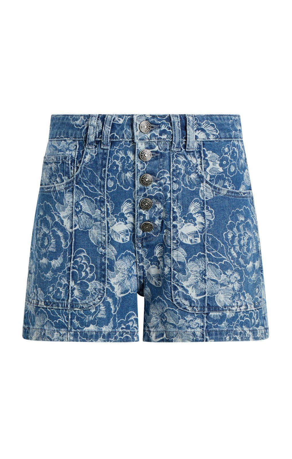 Women Sketchbook Floral Vivian Short Indigo/White