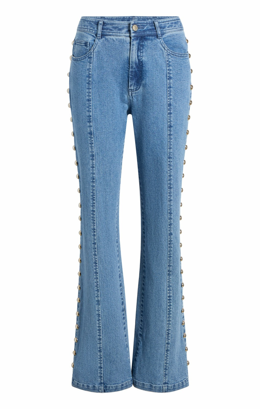 Women Studded Shailene Pant Blue Haze
