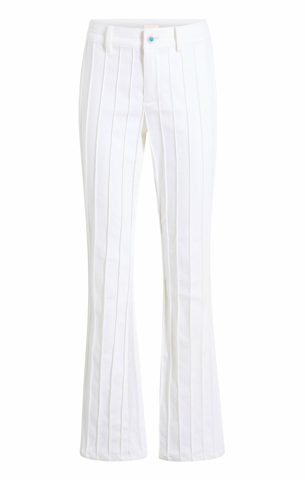 Women Turquoise Embellished Alina Pant White