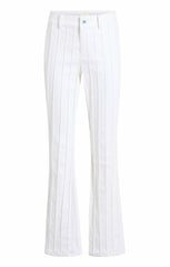 Women Turquoise Embellished Alina Pant White