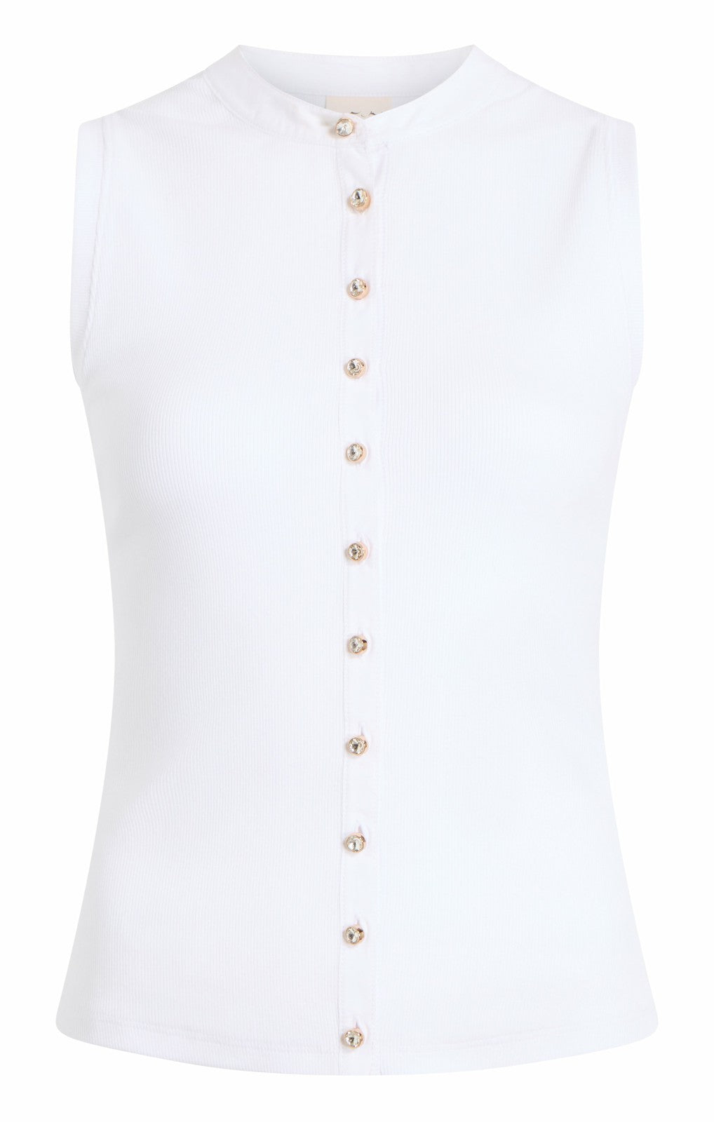 Women Sleeveless Beverly Top White