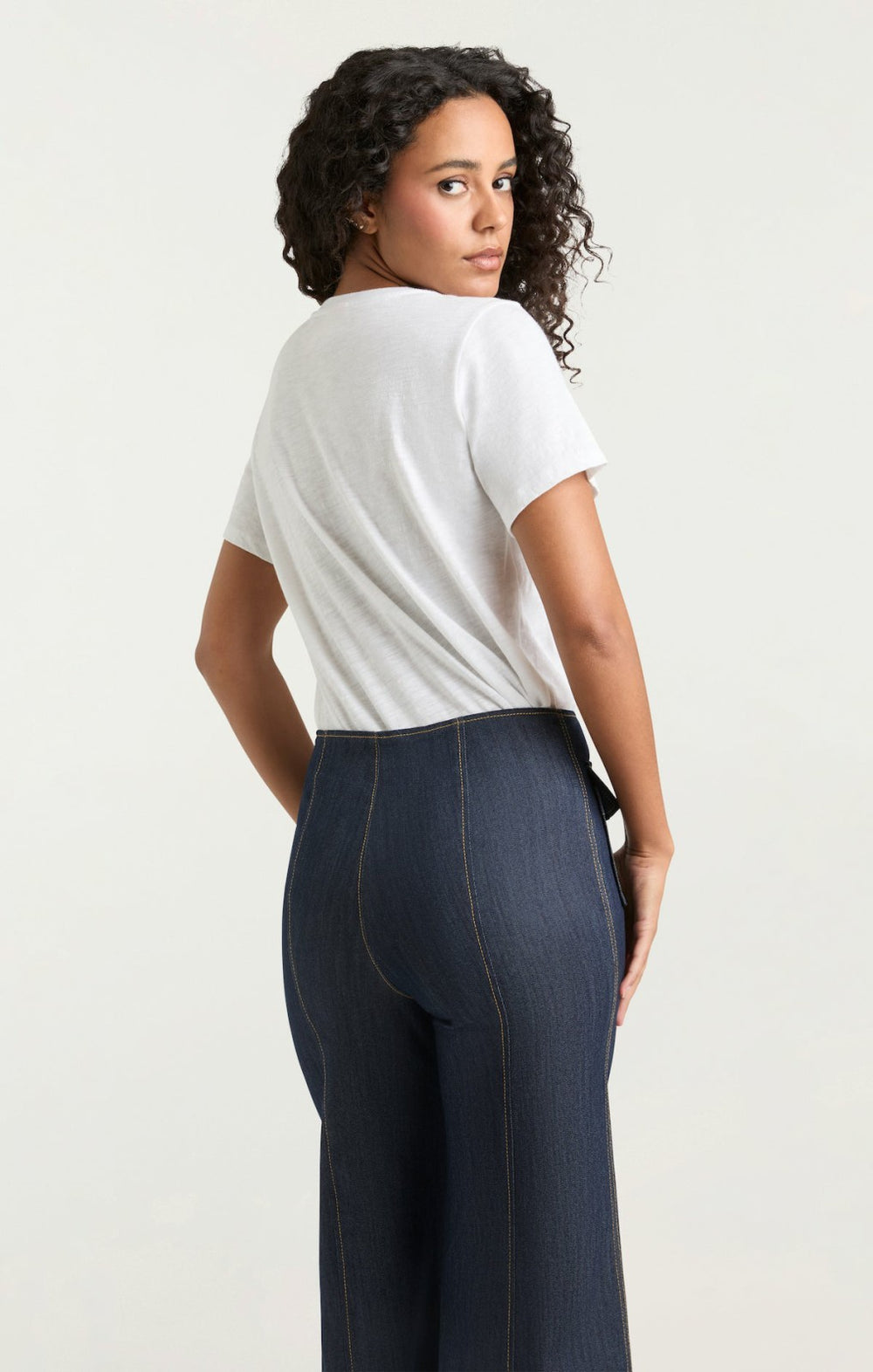 Women Bonjour Y'all Smiley Tee White/Black