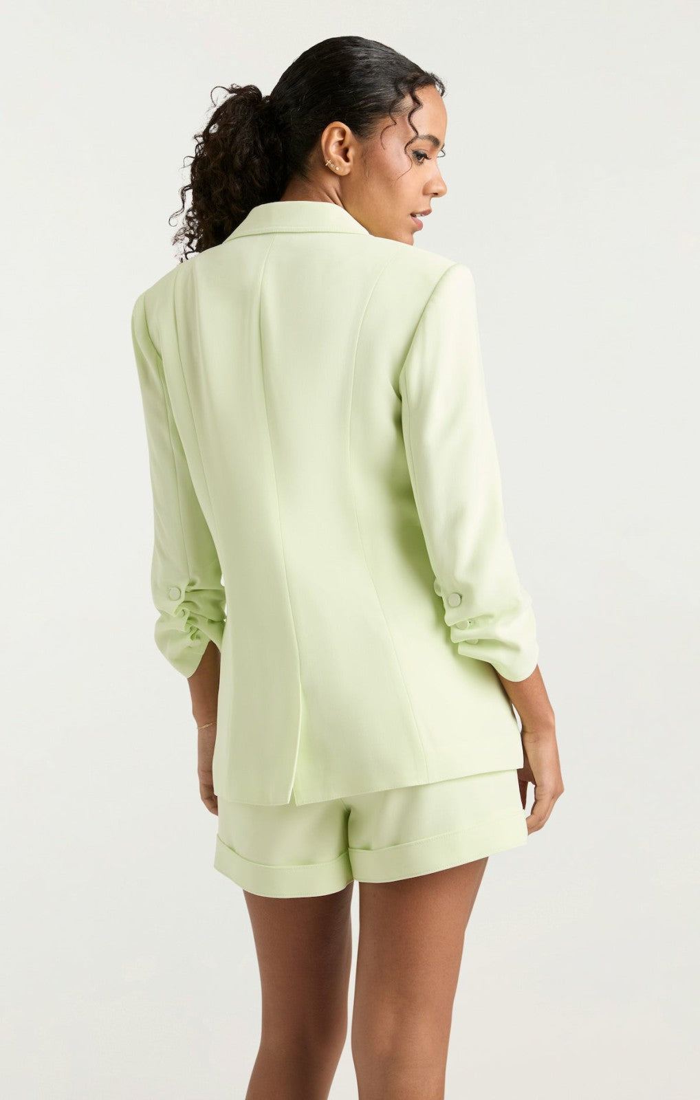 Women Crepe Khloe Blazer Lime Cream