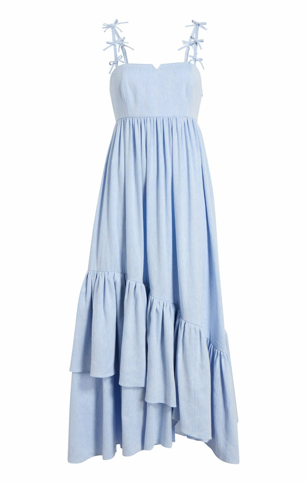 Women Linen Suiting Bailey Dress Blue Hydrangea