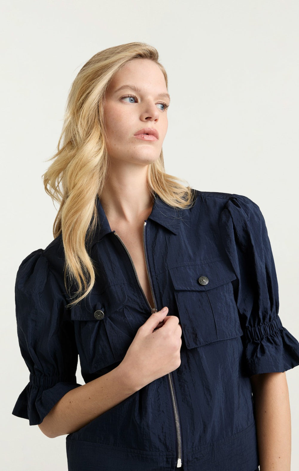 Women Holly Parachute Jacket Navy