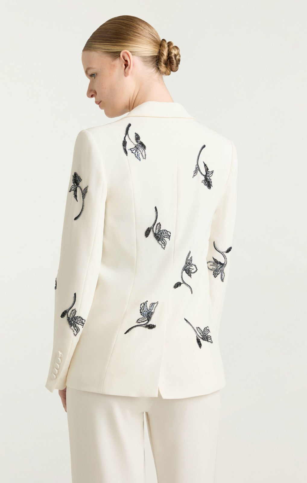 Women Falling Lilies Karlie Blazer Ivory/Navy