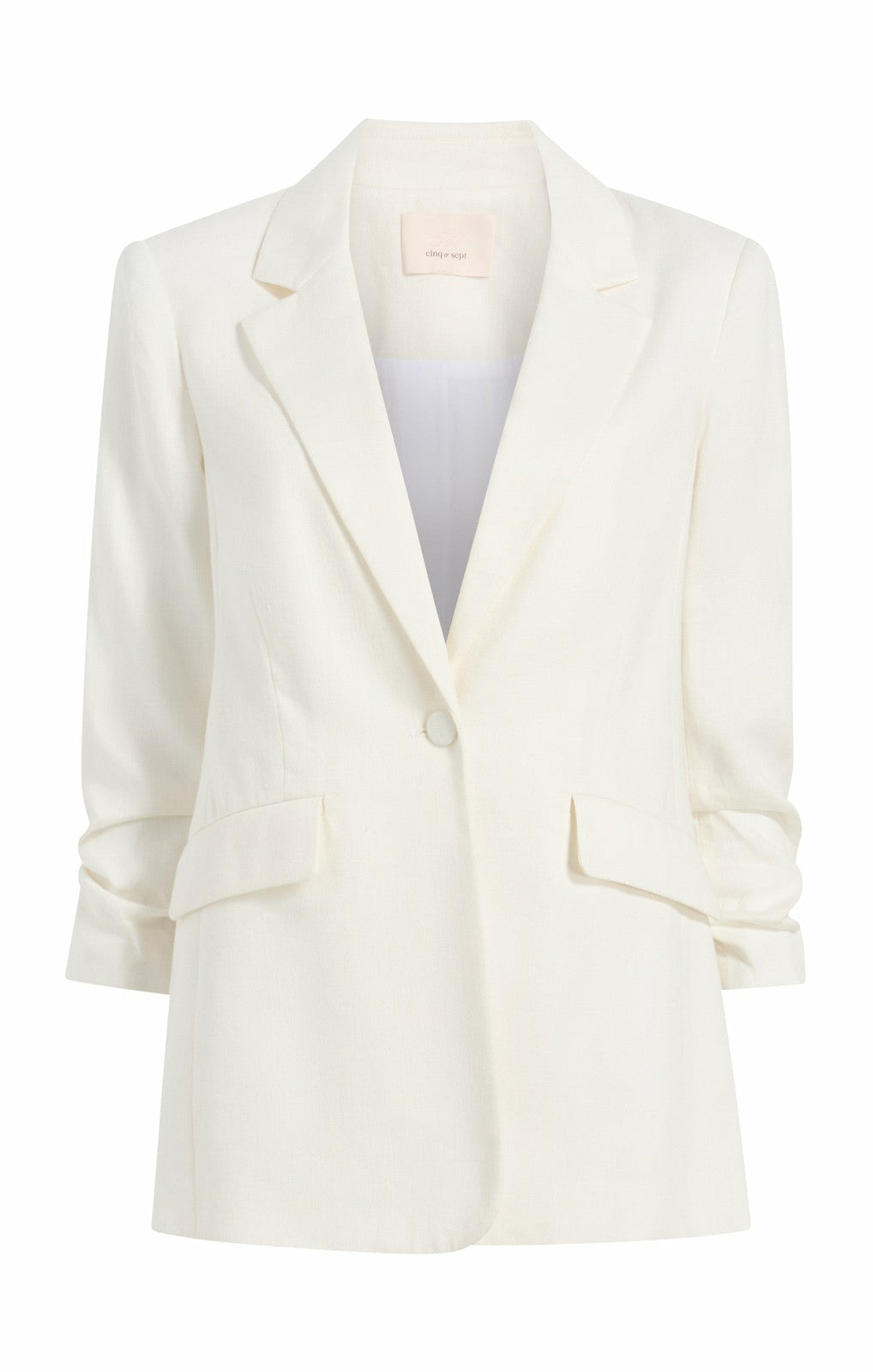 Women Linen Suiting Kylie Blazer Ivory